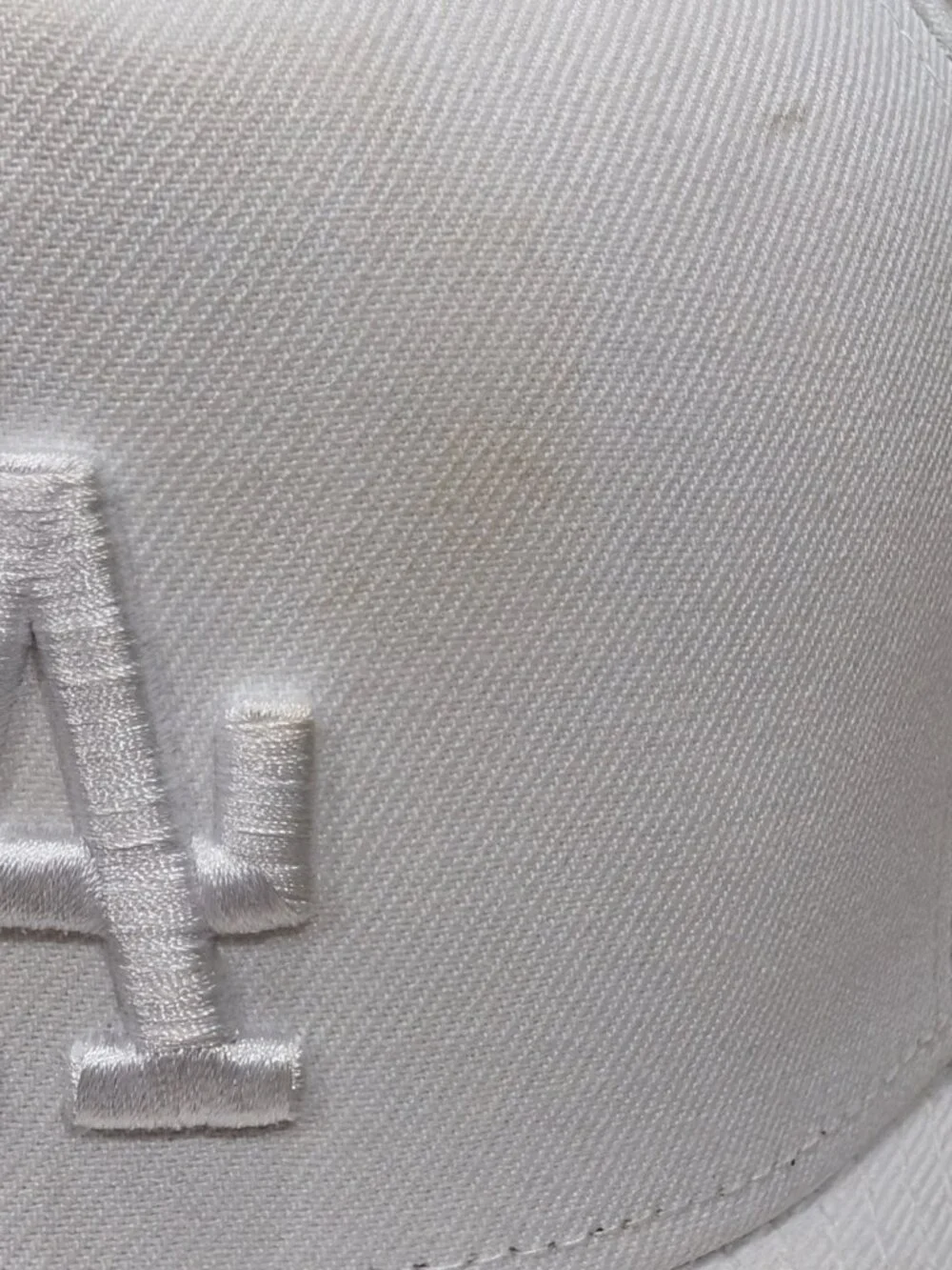 Los Angeles Dodgers New Era White on White Cap - One Size Fits Most - Adjustable